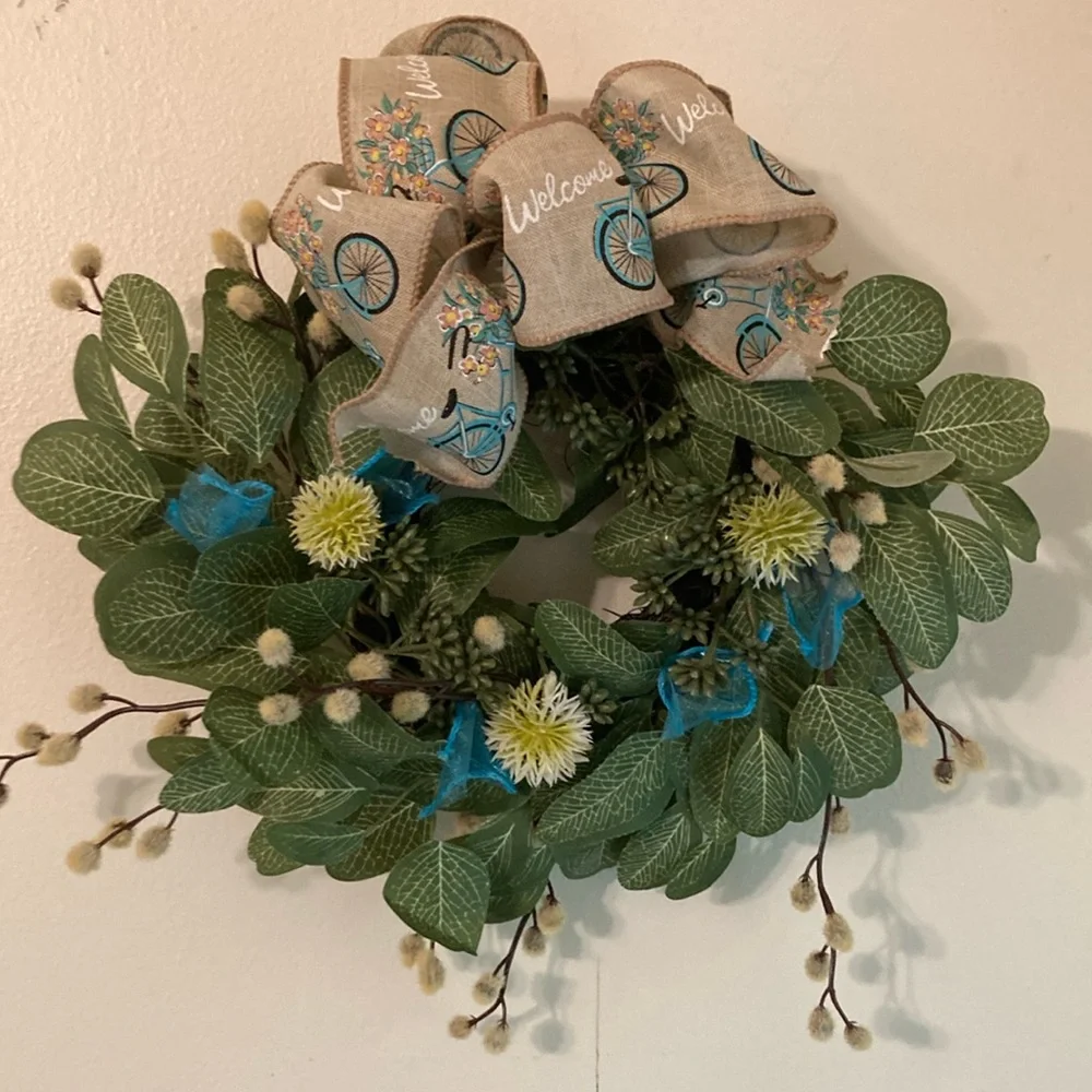 Blue Mini Welcome Wreath